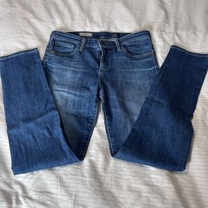 Ag Adriano Goldschmied Women's Dark Blue Prima Mid-rise Skinny Jeans size 30R